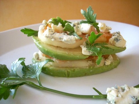 Fondant au Bleu d'Auvergne et saumon fumé