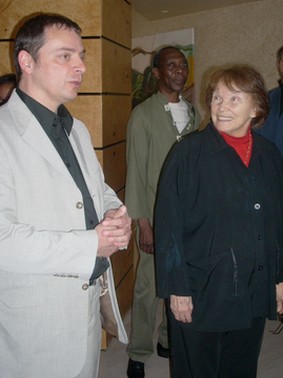 Alain Calmette et Danielle Mitterrand à Aurillac